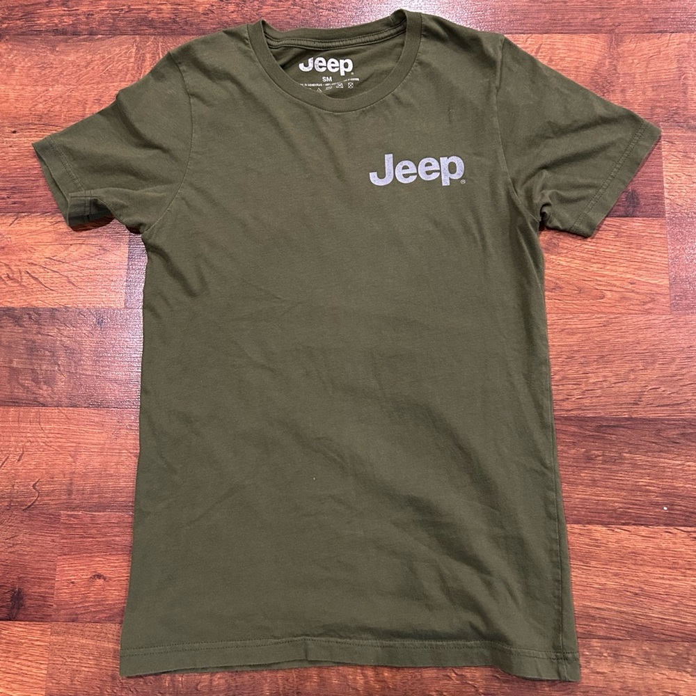 Jeep T-Shirt Men’s Size Small “Life Off Road" Olive Green - Picture 2 of 5